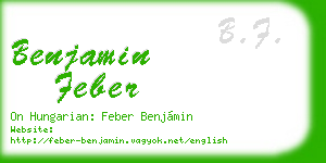 benjamin feber business card